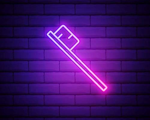 EPS 해외이미지 벽 일러스트 사람없음 빛 보라색 칫솔 네온 네온아트 해외일러스트 컬러 위생용품 파일형식 벡터 이미지허브