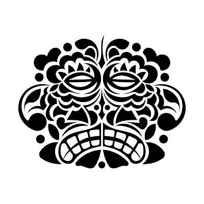 EPS 해외이미지 전통 디자인 포스터 문화 얼굴 섬 백그라운드 패턴 일러스트 왕관 가면 미술 그래픽 장식 검은색 흰색 바 원형 화려 의식 유령 스케치 문신 심볼 하와이 신화 마야 폴리네시아 목각 부족 고립 아즈텍 엘리먼트 이국적 하와이인 스타일 해외일러스트 도형 외국인 컬러 컨셉 무늬 문화예술 신체부위 미국 오세아니아 마야문명 파일형식 벡터 이미지허브