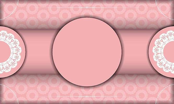 EPS 해외이미지 문양 분홍색 일러스트 프레임 사람없음 원형 화려 고급 빅토리아 카피스페이스 해외일러스트 도형 컬러 컨셉 공백 파일형식 벡터 이미지허브