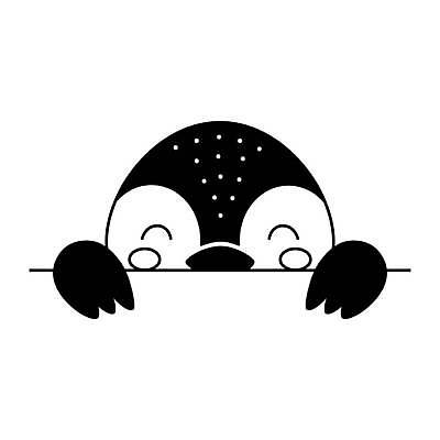 EPS 해외이미지 선 일러스트 사람없음 귀여움 낙서 만화 펭귄 펭귄캐릭터 해외일러스트 동물캐릭터 컨셉 조류 파일형식 벡터 이미지허브