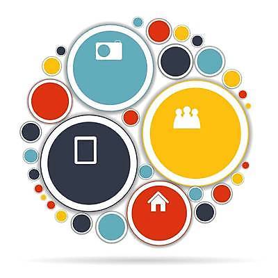 EPS 해외이미지 디자인 일러스트 비즈니스 프레임 사람모양 사람없음 그래픽 태블릿 카메라 공백 인포그래픽 원형 레이아웃 엘리먼트 집모양 해외일러스트 모양 도형 전자제품 스마트기기 파일형식 벡터 이미지허브