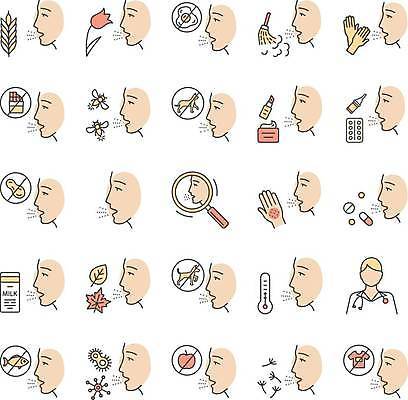 EPS 해외이미지 옷 꽃 일러스트 돋보기 어류 사람없음 세트 약 초콜릿 계란 고양이 화장품 우유 견과류 의사 금지 바이러스 개 사과 온도계 밀 얼굴모양 먼지 꽃가루 호흡기질환 알레르기 두드러기 증상 해외일러스트 모양 식물 얼굴 과일 포유류 의학 디저트 유제품 곡류 반려동물 뷰티 알 수중동물 의료진 질병 가루 파일형식 벡터 이미지허브