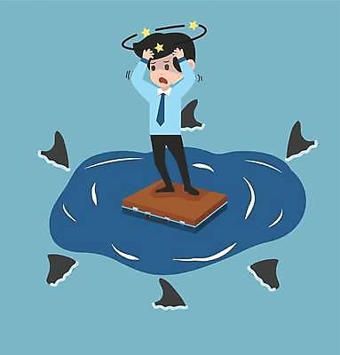 EPS 해외이미지 전신 남자 바다 서류가방 여러마리 일러스트 비즈니스 한명 서기 정장 성인 파란색 비즈니스라이프 비즈니스맨 떠있는 위협 공포 지느러미 상어 고립 위기 혼란 성인남자한명만 해외일러스트 1 라이프스타일 옷 컬러 다수 컨셉 가방 모션 어류 사람 직장인 남자한명만 성인남자만 파일형식 벡터 이미지허브