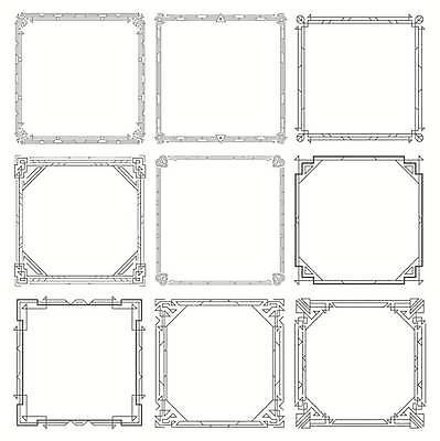 EPS 해외이미지 디자인 일러스트 프레임 사람없음 세트 사각형 빈티지 해외일러스트 도형 컨셉 파일형식 벡터 이미지허브