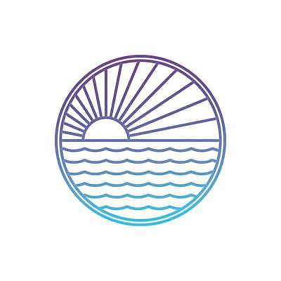 EPS 해외이미지 물결 바다 라인일러스트 일러스트 사람없음 여름 파란색 태양 원형 심볼 라인아트 해외일러스트 자연요소 도형 계절 선 컬러 파일형식 벡터 이미지허브