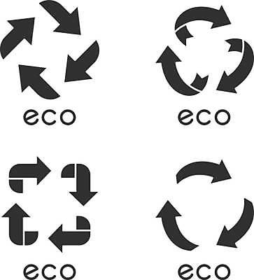 EPS 해외이미지 화살표 일러스트 사람없음 세트 검은색 재활용 심볼 에코 재활용표시 해외일러스트 컬러 표시 환경 친환경 파일형식 벡터 이미지허브