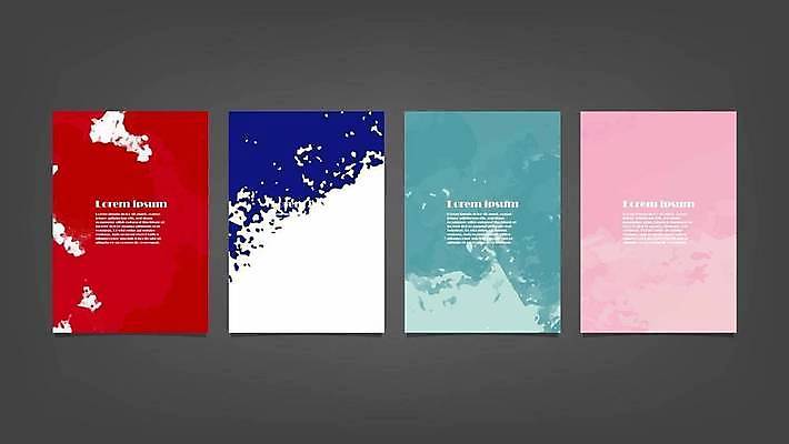 EPS 해외이미지 디자인 배너 백그라운드 일러스트 추상 사람없음 세로 세트 해외일러스트 무늬 파일형식 벡터 이미지허브