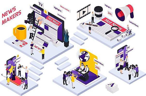 EPS 해외이미지 전신 여자 남자 커피 일러스트 사다리 돋보기 서기 들기 앉기 여러명 성인 스마트폰 카메라 모니터 확성기 기자 신문 뉴스 아나운서 카메라맨 언론 연예인 인터뷰 레드카펫 아이소메트릭 시상식 성인만 뉴스룸 해외일러스트 직업 음료 다수 모션 사람 간행물 전자제품 핸드폰 스마트기기 컴퓨터 도구 사진사 파일형식 벡터 이미지허브