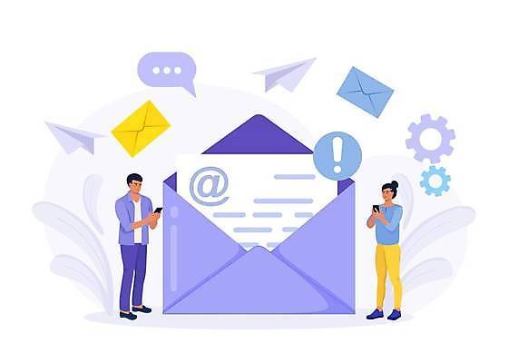 EPS 해외이미지 전신 여자 남자 말풍선 일러스트 편지봉투 들기 성인 두명 스마트폰 보라색 비즈니스맨 비즈니스우먼 메시지 이메일 느낌표 알림 종이비행기 톱니바퀴 성인만 해외일러스트 기호 컬러 비즈니스 모션 봉투 사람 핸드폰 스마트기기 직장인 편지 종이접기 파일형식 벡터 이미지허브