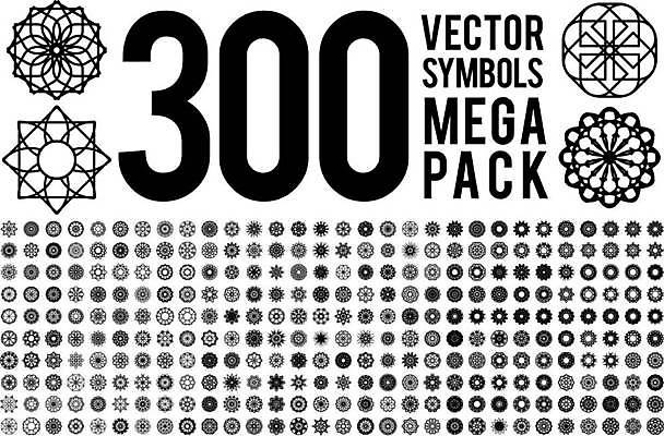 EPS 해외이미지 디자인 일러스트 추상 사람없음 세트 오리엔탈 심볼 만다라 해외일러스트 무늬 파일형식 벡터 이미지허브