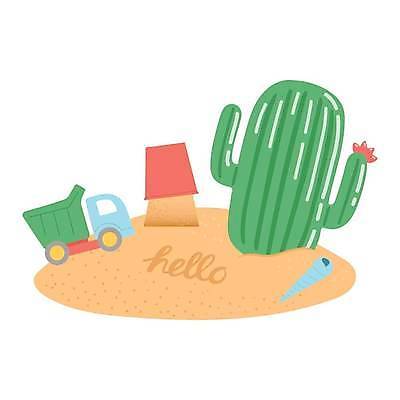 EPS 해외이미지 디자인 일러스트 선인장 해변 사람없음 모래사장 소라 장난감자동차 양동이 선베드 비치베드 감성 해외일러스트 식물 바다 컨셉 의자 어패류 장난감 파일형식 벡터 이미지허브