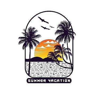 EPS 해외이미지 디자인 물결 바다 섬 일러스트 조류 사람없음 여름 야자수 태양 심볼 아치 해외일러스트 자연요소 나무 동물 계절 파일형식 벡터 이미지허브