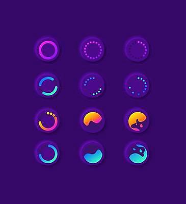 EPS 해외이미지 일러스트 사람없음 진행 UI 로딩 엘리먼트 해외일러스트 파일형식 벡터 이미지허브