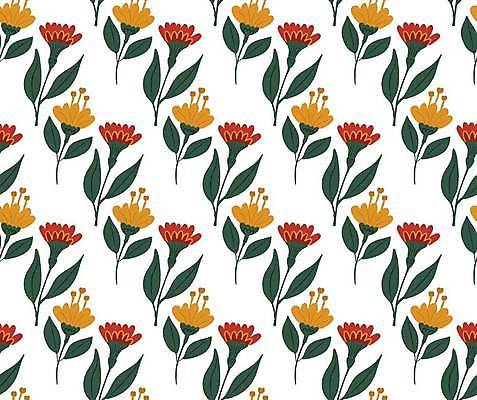 EPS 해외이미지 꽃 잎 패턴 일러스트 사람없음 패턴백그라운드 해외일러스트 식물 백그라운드 무늬 파일형식 벡터 이미지허브