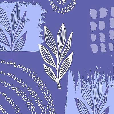 EPS 해외이미지 포스터 줄기 잎 일러스트 붓터치 추상 사람없음 보라색 라인아트 해외일러스트 식물 선 컬러 무늬 파일형식 벡터 이미지허브