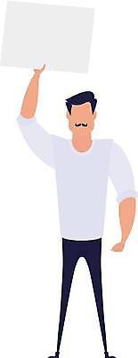 EPS 해외이미지 전신 배너 남자 백그라운드 일러스트 프레임 한명 들기 성인 팻말 잡기 보여주기 시위 항의 얼굴없음 성인남자한명만 해외일러스트 1 모션 사람 남자한명만 성인남자만 파일형식 벡터 이미지허브
