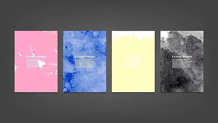 EPS 해외이미지 디자인 배너 백그라운드 일러스트 추상 사람없음 세로 세트 해외일러스트 무늬 파일형식 벡터 이미지허브