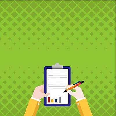 EPS 해외이미지 손 백그라운드 일러스트 프레임 신체부위 초록색 펜 서류판 카피스페이스 해외일러스트 컬러 사람 필기구 사무용품 공백 파일형식 벡터 이미지허브