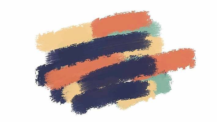 EPS 해외이미지 백그라운드 일러스트 사람없음 주황색 남색 번짐 해외일러스트 컬러 파일형식 벡터 효과 이미지허브