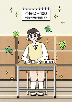 전신 PSD 여학생 여자 교복 일러스트 교실 청소년 고등학생 한명 미소 앉기 책 반짝임 연필 수능 기록 머리띠 네잎클로버 사물함 집중 책상 수험생 100일 디데이 열공 십대여자한명만 국내일러스트 식물 1 학생 옷 교육 기념일 가구 컨셉 장신구 학교 모션 학용품 표정 사람 학습 필기구 시험 클로버 여자한명만 십대여자만 파일형식