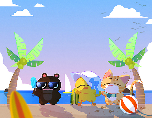 구름 모자 바다 하늘색 요트 일러스트 아이스크림 오리 세마리 들기 해변 사람없음 여름 여름휴가 바캉스 선글라스 야자수 걷기 귀여움 캐리어 고양이 서핑보드 발자국 비치볼 곰캐릭터 고양이캐릭터 병아리캐릭터 국내일러스트 펫캉스 AI파일 자연요소 나무 잡화 계절 안경 동물캐릭터 컨셉 배_교통 공 곰 포유류 자국 모션 조류 휴가 디저트 바캉스용품 병아리 3 파란색 반려동물 여행가방 보드_스포츠 파일형식 벡터 여름_계절