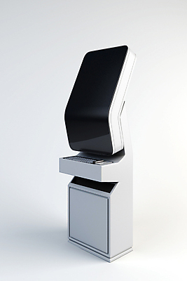 PSD 편집 편집이미지 사람없음 3D 스크린 흰색 키보드 디지털합성 무인기계 키오스크 편집소스 무인매장 편집3D 컬러 상점 파일형식