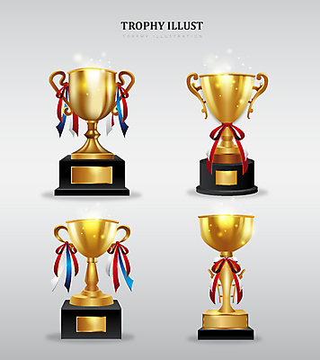 리본 일러스트 종류 사람없음 반짝임 다양 금색 우승 황금 트로피 국내일러스트 AI파일 컬러 다수 모션 최고 상_우승 파일형식 벡터