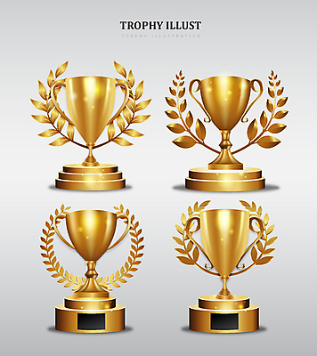 줄기 일러스트 종류 사람없음 장식 반짝임 다양 금색 우승 황금 트로피 월계수 국내일러스트 AI파일 식물 컬러 다수 모션 최고 상_우승 파일형식 벡터