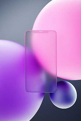 PSD 편집 편집이미지 백그라운드 유리 프레임 사람없음 스마트폰 3D 보라색 공백 원형 디지털합성 카피스페이스 편집소스 글래스모피즘 편집3D 도형 디자인 컬러 재질 핸드폰 스마트기기 파일형식