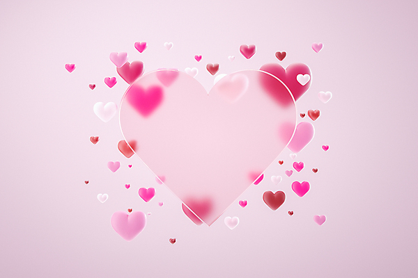 PSD 편집 편집이미지 분홍색 백그라운드 유리 프레임 사람없음 3D 공백 하트 디지털합성 카피스페이스 편집소스 글래스모피즘 편집3D 모양 디자인 컬러 재질 파일형식