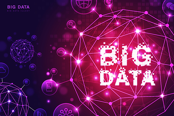 선 백그라운드 일러스트 정보기술 타이포그라피 사람없음 빛 반짝임 보라색 정보 원형 연결 홀로그램 빅데이터 국내일러스트 AI파일 도형 문자 컬러 모션 기술 파일형식 벡터 4차산업