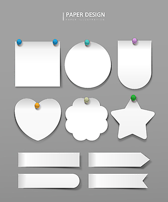 디자인 별 종이 꽃무늬 일러스트 프레임 사람없음 사각형 다양 하트 메모지 원형 압정 국내일러스트 AI파일 자연요소 모양 도형 꽃 다수 무늬 사무용품 파일형식 벡터