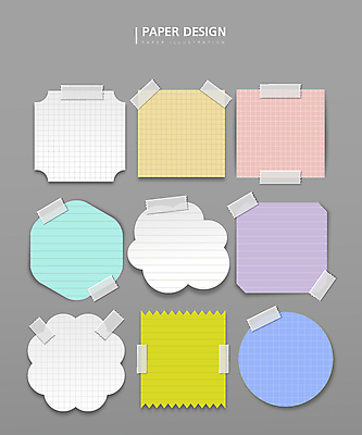 디자인 종이 일러스트 사람없음 컬러풀 사각형 줄무늬 다양 메모지 원형 체크무늬 테이프 육각형 국내일러스트 AI파일 도형 컬러 다수 무늬 문구용품 사무용품 파일형식 벡터