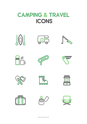 아이콘 밧줄 사람없음 초록색 여행가방 머그컵 낚싯대 삽 라인아이콘 노 카약 도끼 등산화 캠핑카 라이터 보온병 로프고리 맥가이버칼 캠핑의자 2D아이콘 AI파일 줄 컬러 신발 의자 가방 자동차 캠핑도구 컵 수상스포츠 낚시용품 칼 등산용품 선박 파일형식 벡터