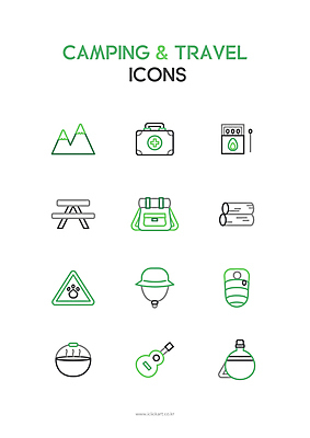 나무 아이콘 벤치 배낭 곰 산 경고 사람없음 초록색 기타 표지판 구급상자 성냥 물통 라인아이콘 통나무 등산모자 반합 야외의자 야외테이블 침낭 2D아이콘 AI파일 식물 동물 모자_잡화 컬러 의자 가방 포유류 탁자 현악기 알림판 캠핑도구 의료용품 파일형식 벡터