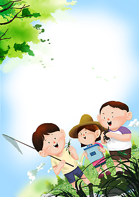 전신 PSD 나무 구름 여자 남자 어린이 하늘색 일러스트 프레임 여름방학 서기 들기 소녀 소년 세명 초록색 친구 나뭇가지 시골 즐거움 곤충채집 여치 채집망 사슴벌레 채집통 어린이만 국내일러스트 자연요소 식물 감정 컬러 곤충 관계 모션 방학 통 사람 파란색 수집 파일형식 여름_계절