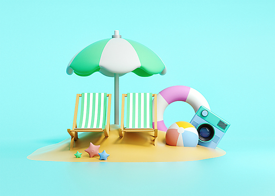 PSD 편집 편집이미지 모래 하늘색 불가사리 사람없음 여름휴가 바캉스 3D소스 3D 카메라 파라솔 비치볼 디지털합성 선베드 튜브 편집소스 편집3D 의자 공 휴가 극피동물 바캉스용품 파란색 전자제품 파일형식 여름_계절