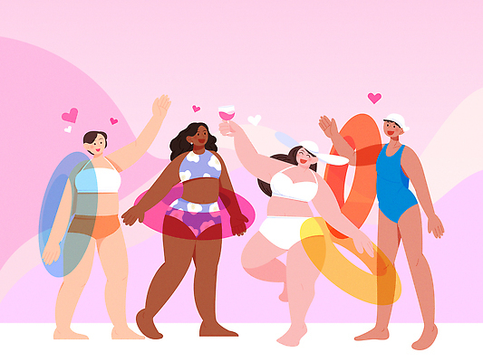 전신 여자 수영복 행복 분홍색 와인잔 일러스트 함께함 서기 웃음 들기 여러명 성인 여름 비키니 손들기 와인 하트 자신감 즐거움 긍정 비치모자 튜브 긍정적 성인여자만 자기몸긍정주의 바디포지티브 자존감 자기애 국내일러스트 AI파일 모양 모자_잡화 옷 계절 감정 컬러 다수 컨셉 술잔 모션 주류 표정 사랑 사람 유행 신조어 여자만 성인만 파일형식 벡터