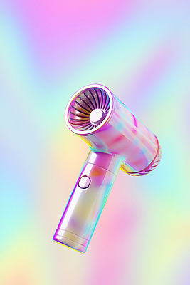 PSD 편집 편집이미지 사람없음 컬러풀 3D 미용용품 드라이어 디지털합성 오브젝트 홀로그램 편집소스 편집3D 컬러 파일형식