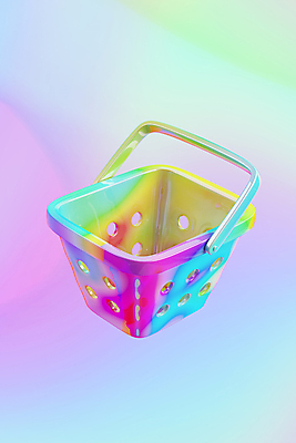 PSD 편집 편집이미지 사람없음 컬러풀 3D 장바구니 디지털합성 오브젝트 쇼핑바구니 홀로그램 편집소스 편집3D 컬러 쇼핑 바구니 파일형식