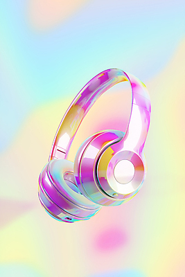 PSD 편집 편집이미지 사람없음 컬러풀 3D 헤드폰 디지털합성 오브젝트 홀로그램 편집소스 편집3D 컬러 음향기기 파일형식