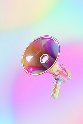 PSD 편집 편집이미지 사람없음 컬러풀 3D 확성기 디지털합성 오브젝트 홀로그램 편집소스 편집3D 컬러 파일형식