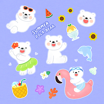 PSD 꽃 스티커 여러마리 일러스트 조개 해바라기 불가사리 수박 빨대 사람없음 여름 파란색 세트 선글라스 눕기 손들기 하트 칵테일 체리 조개껍데기 산호 물안경 파인애플 돌고래 곰캐릭터 북극곰 빙수 훌라춤 수박조각 플라밍고튜브 국내일러스트 모양 식물 계절 안경 컬러 조각 동물캐릭터 다수 과일 곰 포유류 모션 어패류 디저트 극피동물 주류 수중동물 춤 자포동물 열대과일 수영용품 튜브 파일형식