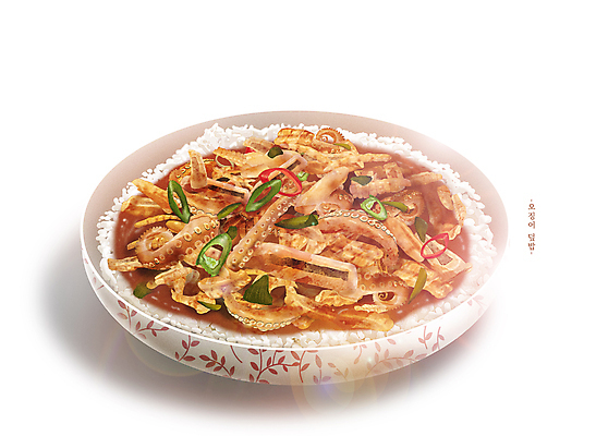 PSD 그릇 채소 일러스트 고추 사람없음 오징어 파 오징어덮밥 오징어볶음 국내일러스트 식기 연체동물 수중동물 덮밥 볶음 파일형식