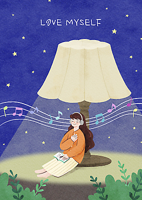 전신 PSD 여자 별 음악 잎 일러스트 밤하늘 휴식 건강 한명 성인 빛 손들기 눈감음 헤드셋 음악감상 마음 스탠드 힐링 위로 성인여자한명만 자기애 마음건강 국내일러스트 자연요소 식물 1 음향기기 컨셉 모션 하늘 문화예술 조명 사랑 사람 헤드폰 감상 야간 여자한명만 성인여자만 파일형식