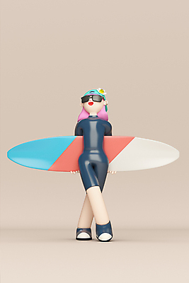 전신 PSD 편집 편집이미지 여자 3D캐릭터 한명 서기 들기 성인 여름 선글라스 3D 다리꼬기 서핑보드 디지털합성 서퍼 래쉬가드 성인여자한명만 편집소스 월간캐릭터 그레이스 편집3D 캐릭터 1 계절 수영복 안경 모션 운동선수 사람 보드_스포츠 여자한명만 성인여자만 파일형식