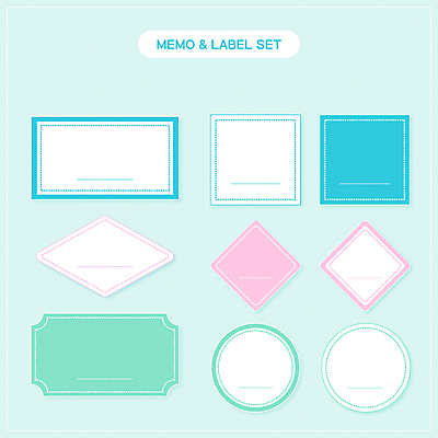 디자인 점선 분홍색 스티커 일러스트 프레임 사람없음 초록색 파란색 세트 사각형 다이어리 메모지 원형 심플 마름모 파스텔 다꾸 국내일러스트 AI파일 도형 선 컬러 학용품 사무용품 신조어 약어 파일형식 벡터