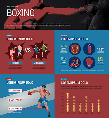 전신 서양인 여자 남자 일러스트 그래프 여러명 20대 성인 빨간색 달리기 조깅 운동 권투 인포그래픽 권투글러브 펀치 보호장비 트로피 샌드백 손뻗기 복싱화 성인만 국내일러스트 AI파일 외국인 컬러 다수 모션 건강 사람 청년 격투기 장비 글러브 상_우승 권투용품 파일형식 벡터