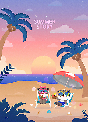 별 두마리 일러스트 조개 불가사리 미소 들기 앉기 해변 사람없음 여름 여름휴가 바캉스 선글라스 야자수 일몰 파라솔 풀 즐거움 선베드 호랑이캐릭터 코코넛주스 흑호 국내일러스트 AI파일 자연요소 나무 식물 계절 감정 안경 바다 동물캐릭터 2 의자 모션 휴가 어패류 극피동물 표정 노을 주스 호랑이 코코넛 파일형식 벡터 여름_계절