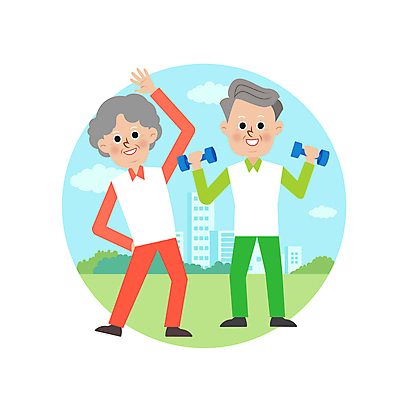 전신 구름 공원 여자 할아버지 노년 남자 할머니 일러스트 서기 들기 빌딩 두명 건물 운동 손들기 건강관리 스트레칭 아령 노후건강 치매 노인만 치매예방 국내일러스트 AI파일 자연요소 건축물 공공시설 모션 건강 관리 사람 성인 노후 질병 예방 성인만 파일형식 벡터